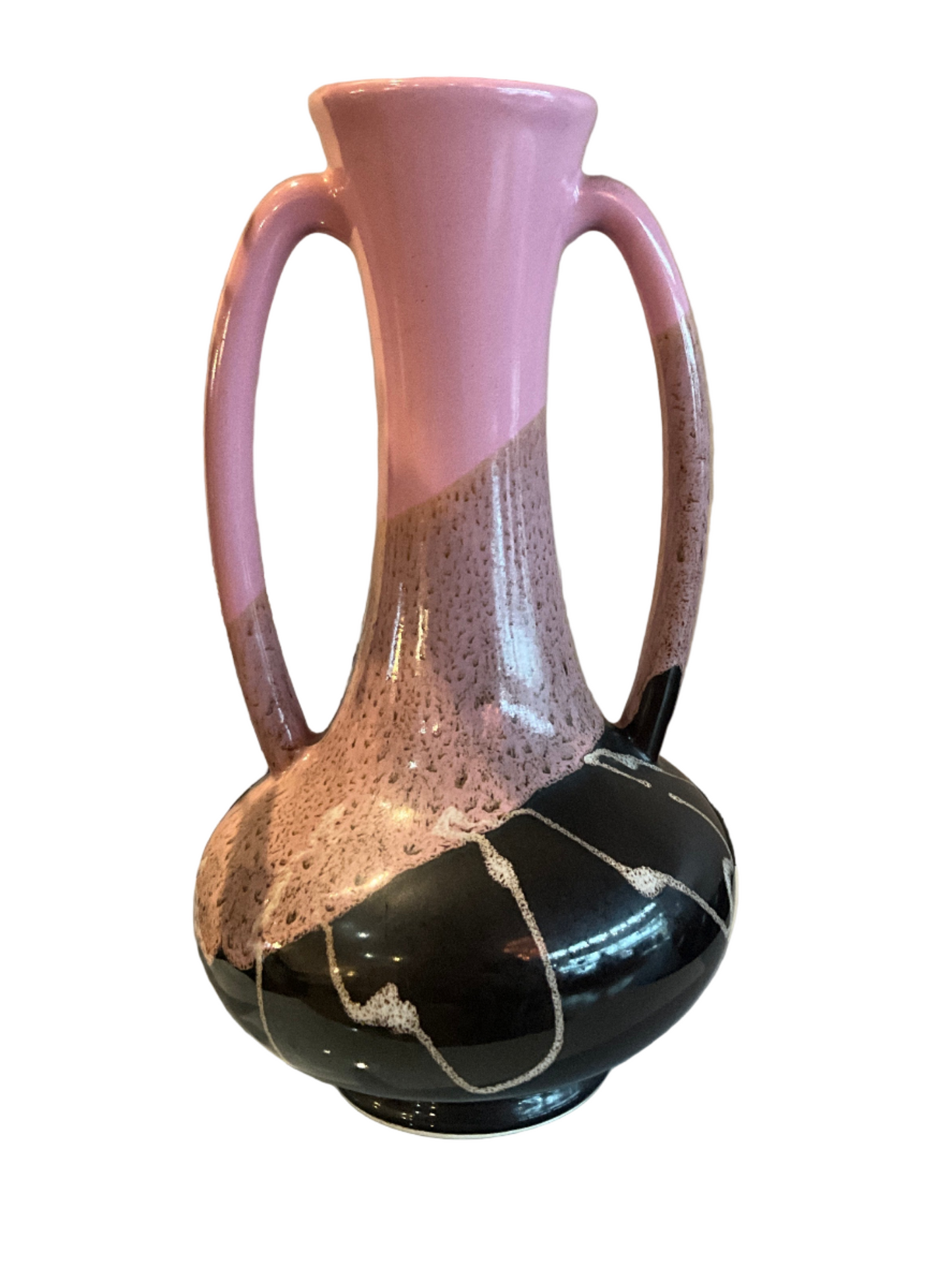 Pink and Black MCM Vase
