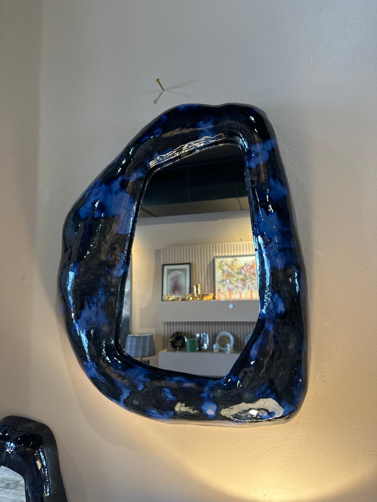 French Ceramic Mirror (large)