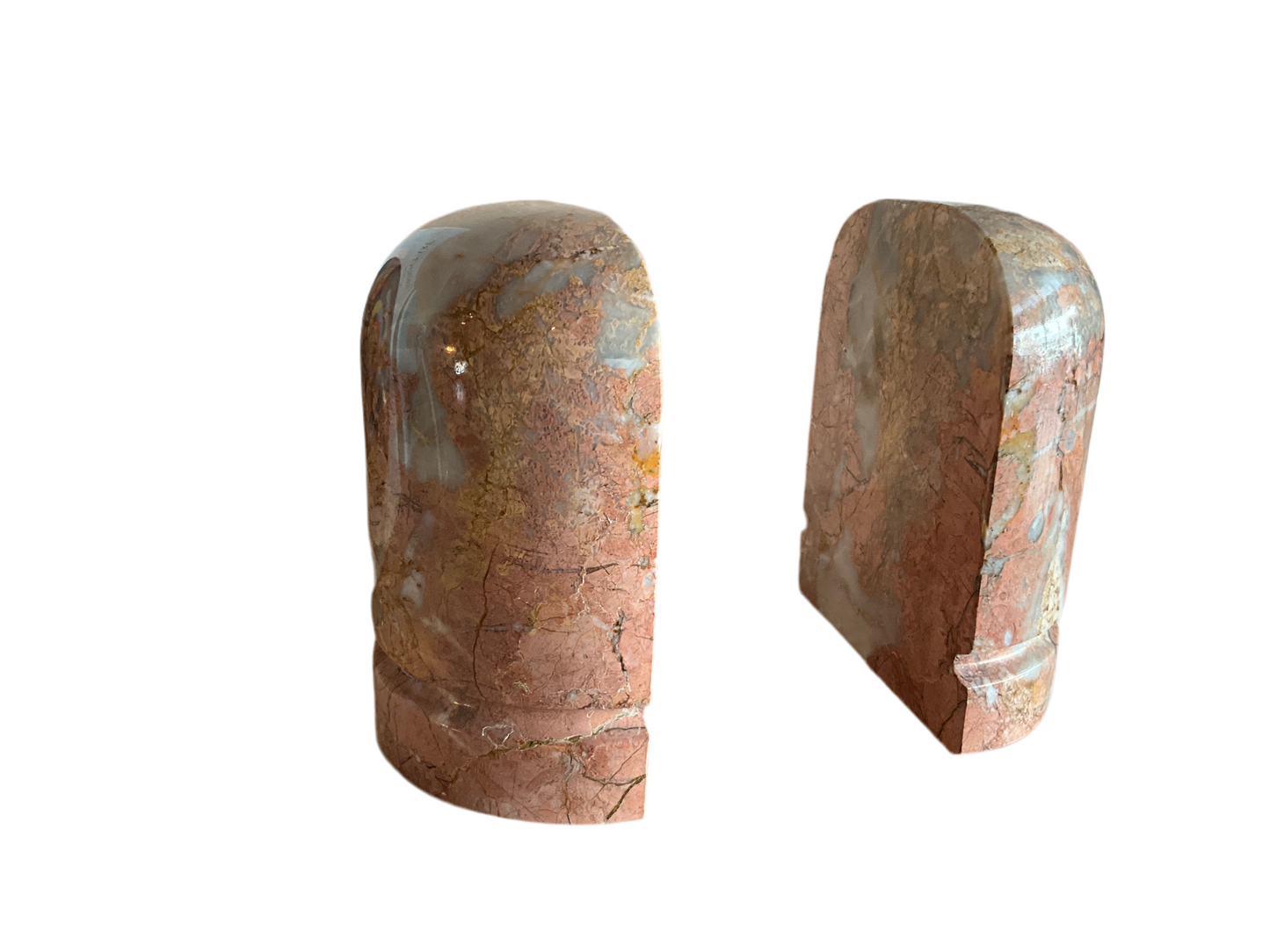 Pink Marble Book Ends