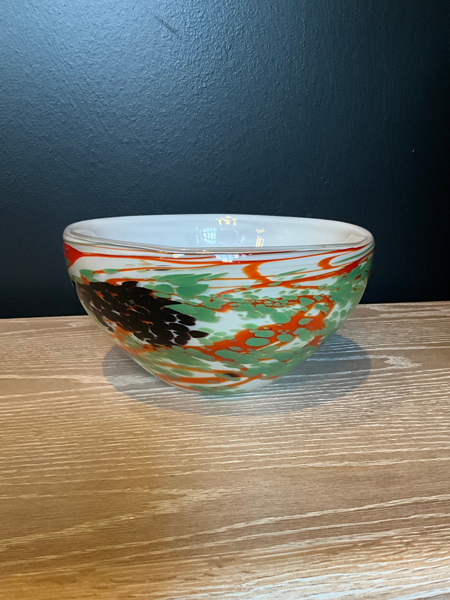 Hand-blown Murano glass bowl