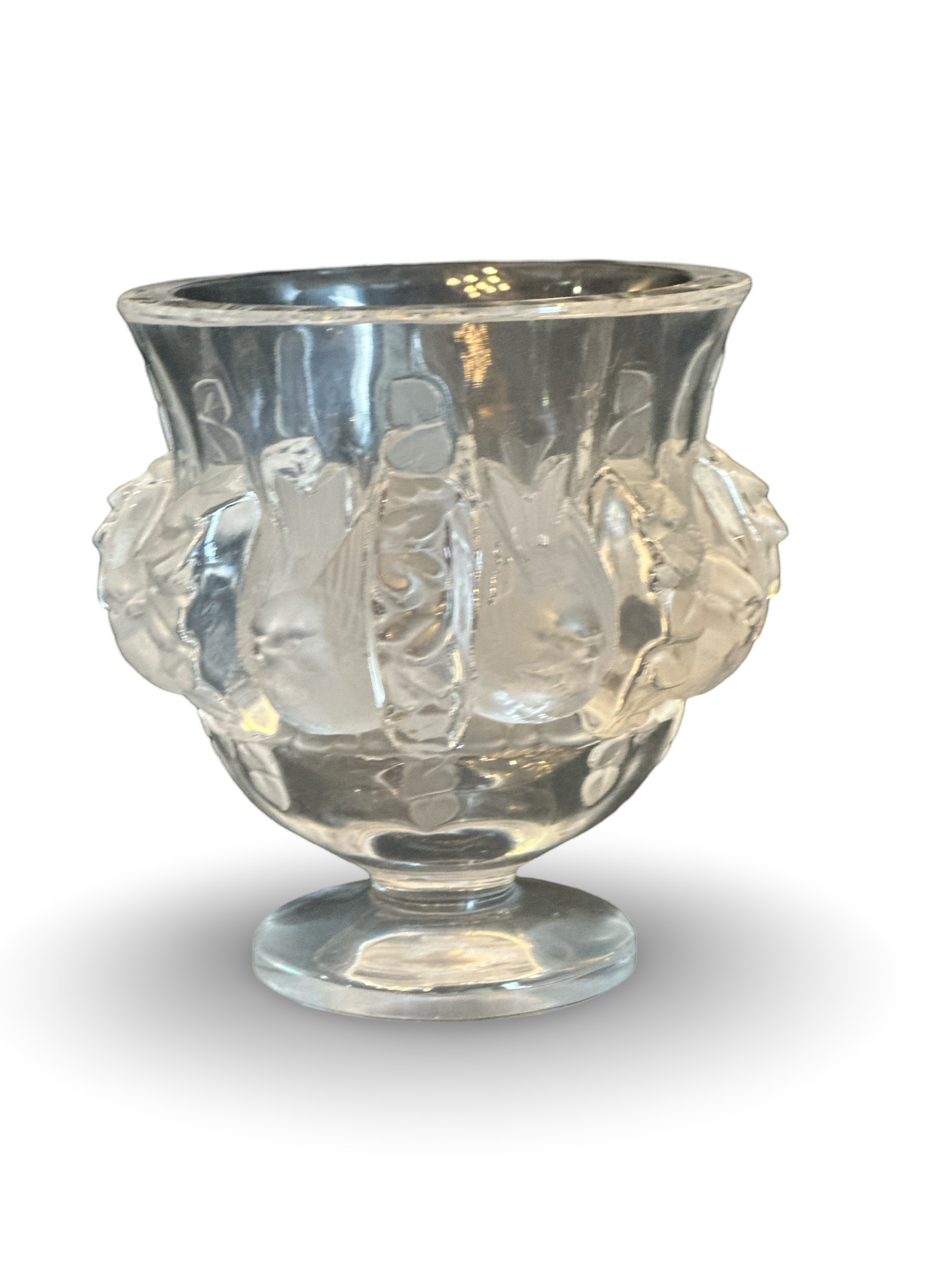 Vintage Dampierre Lalique Crystal Vase