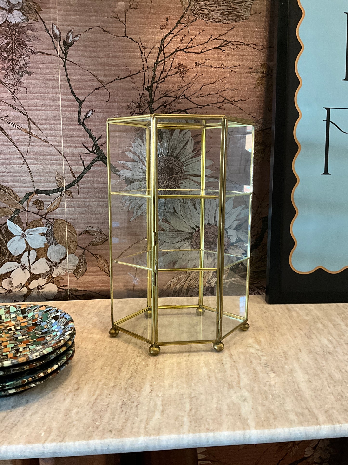 Glass jewelry cabinet