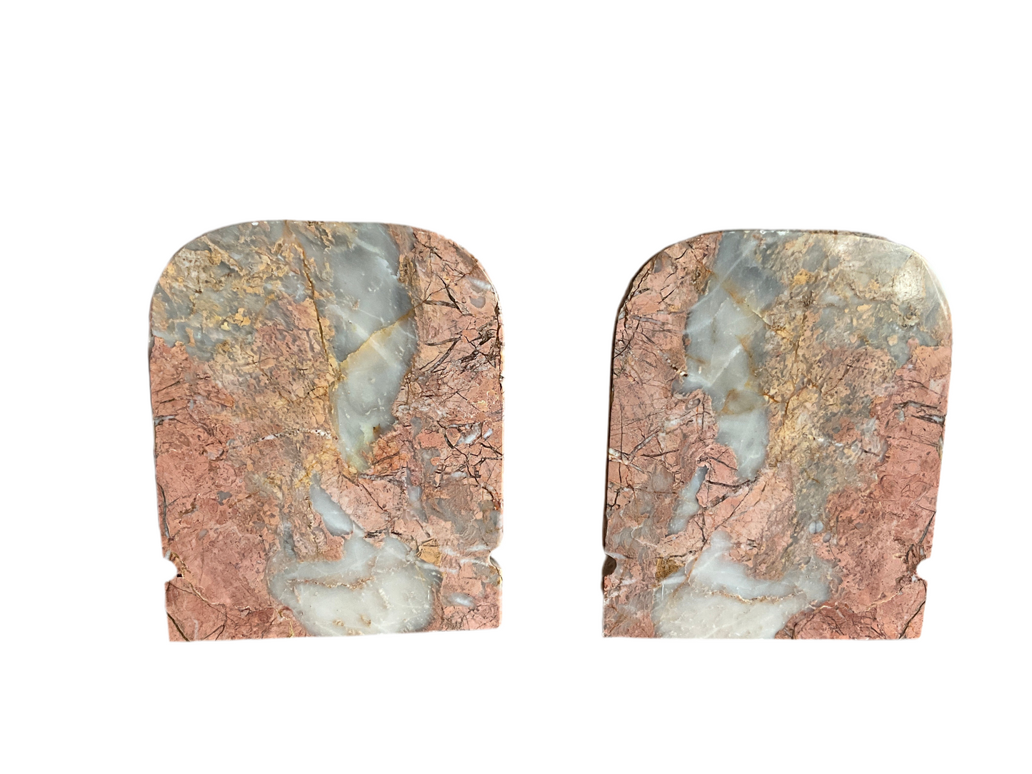 Pink Marble Book Ends