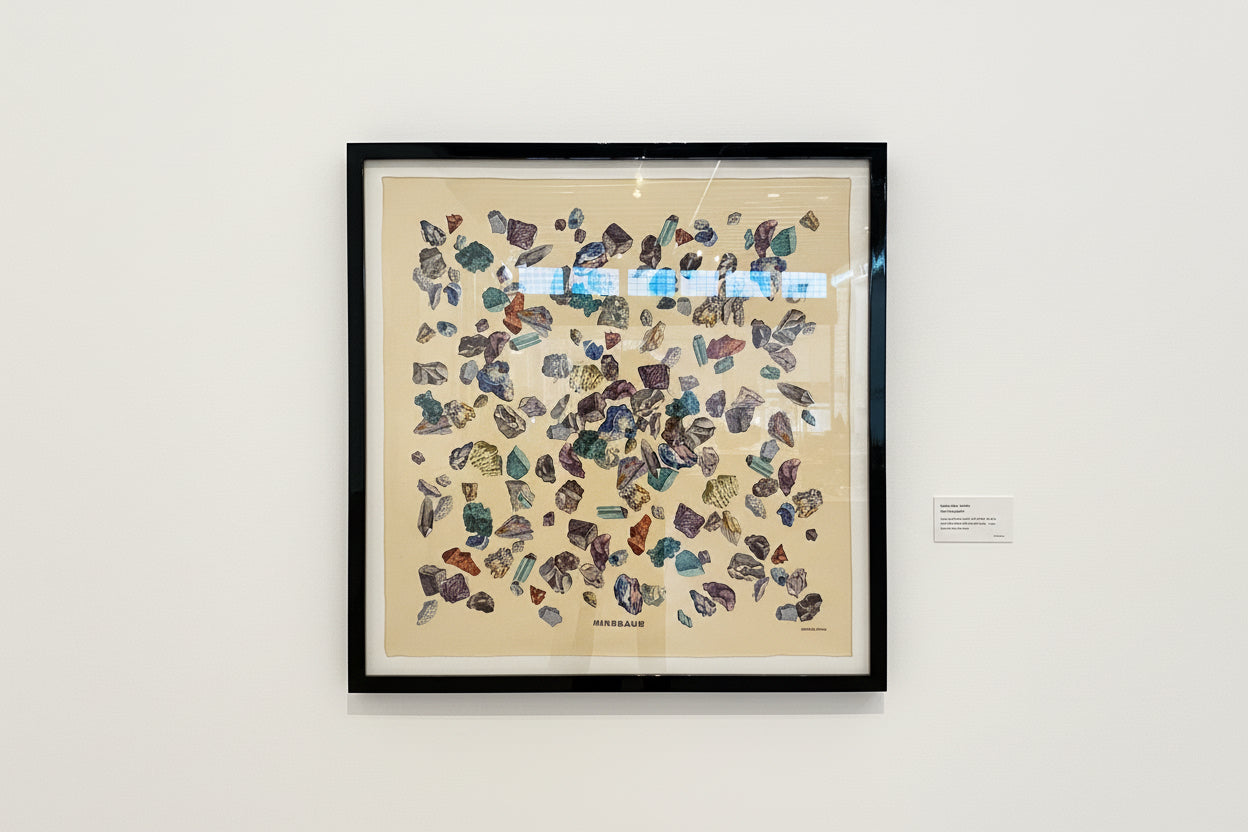 Framed Vintage Hermes Scarf