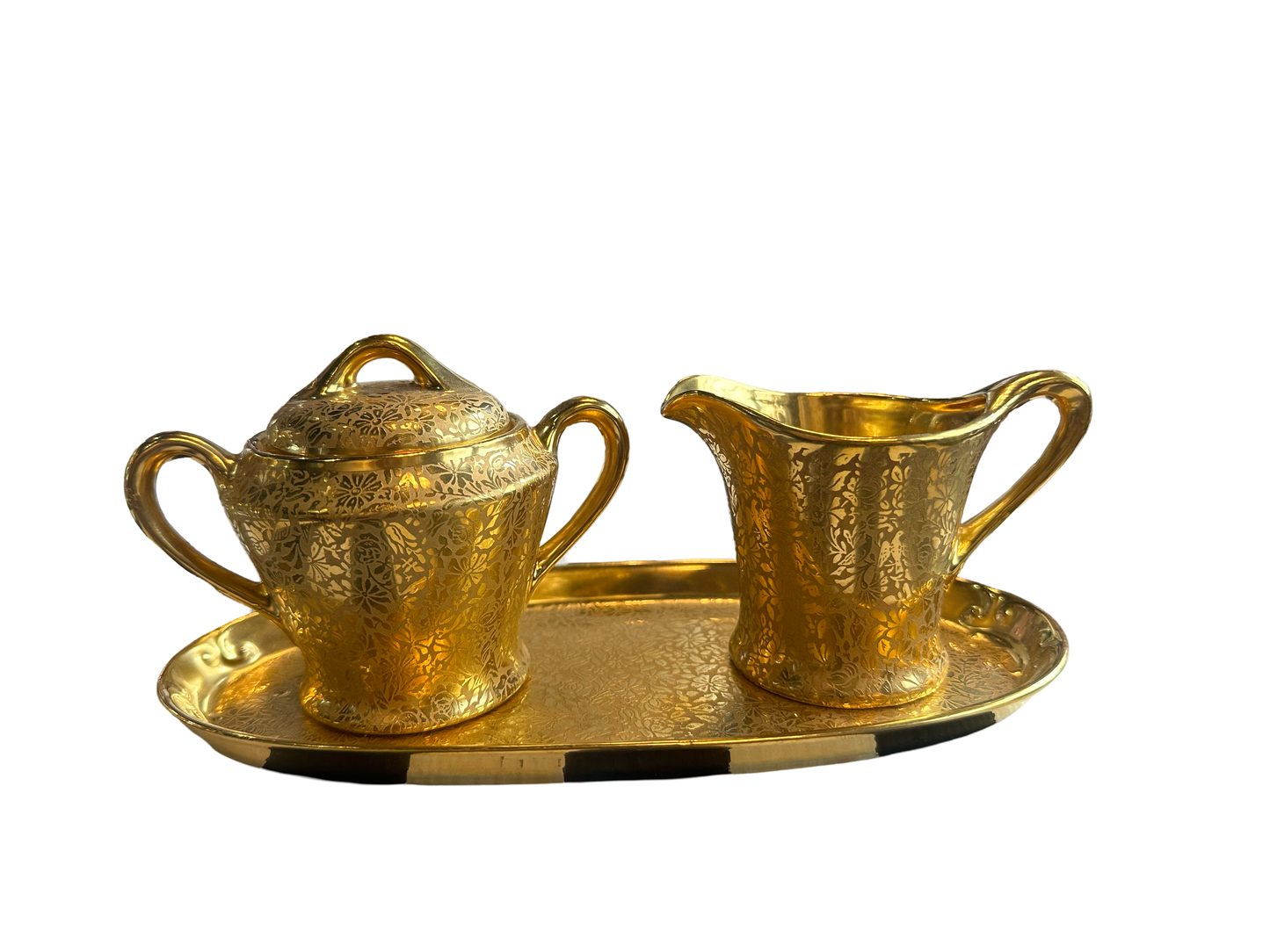 Gold Milk and Sugar Set