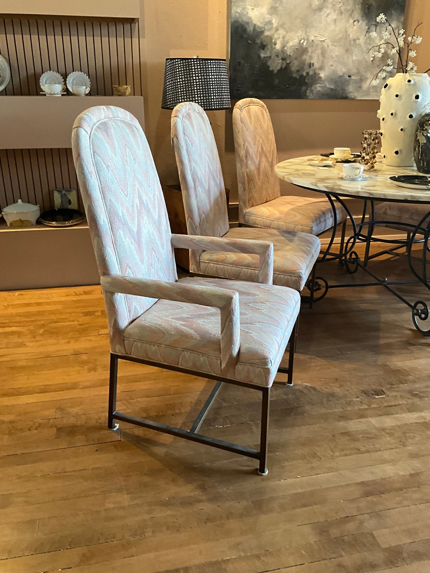 Vintage Flame Stitch Chairs