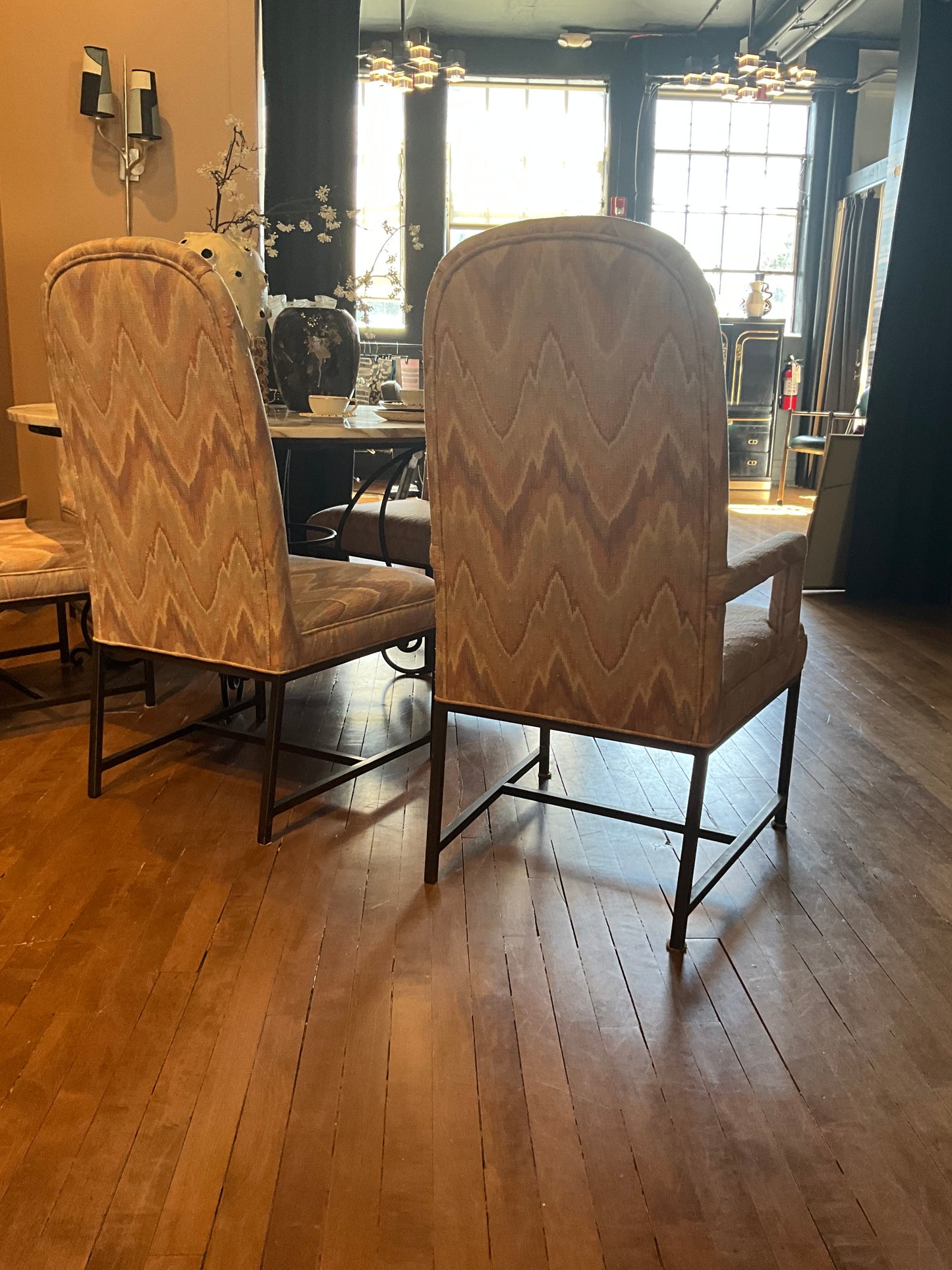 Vintage Flame Stitch Chairs