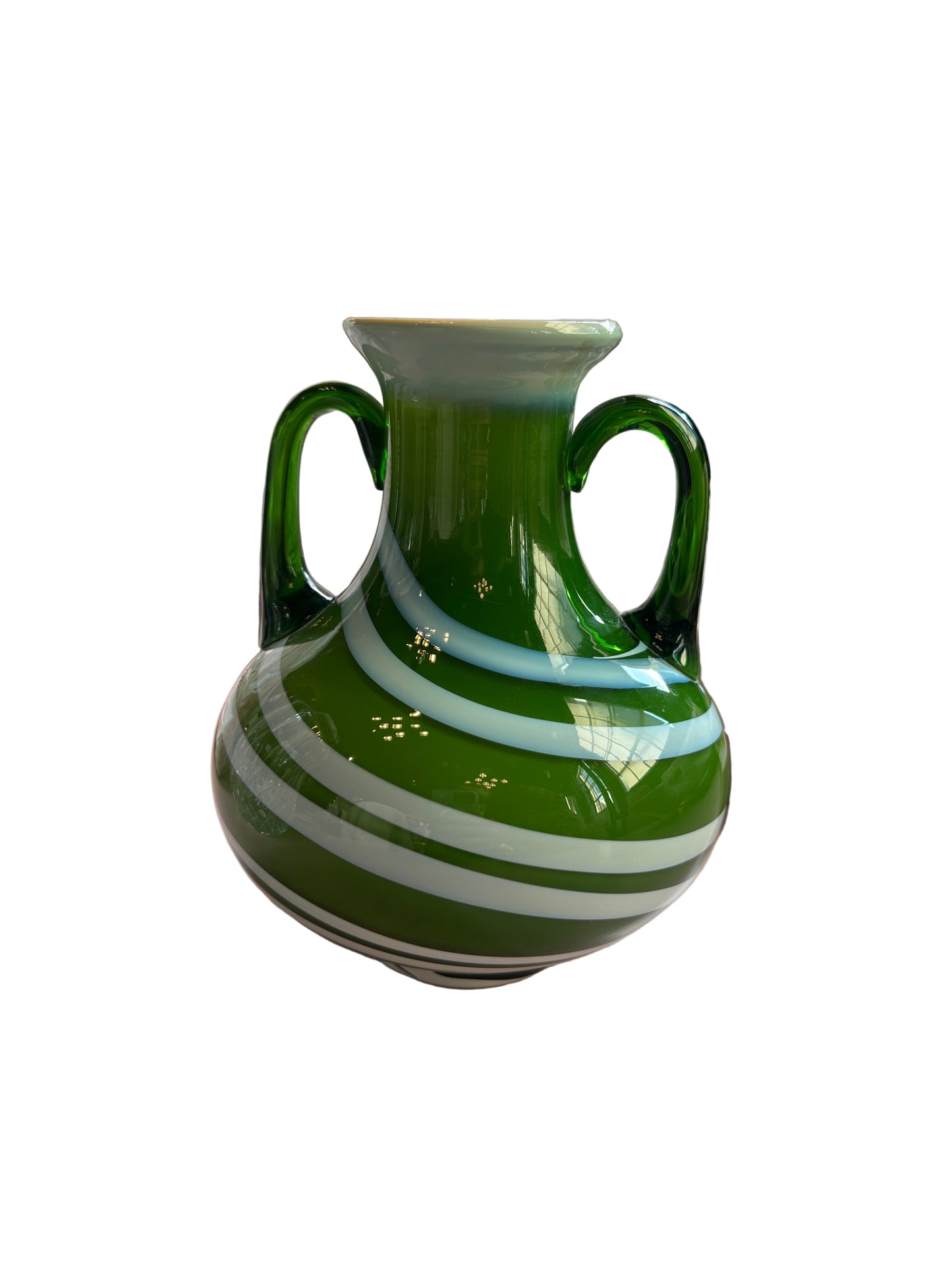 Green Hand Blown Vase
