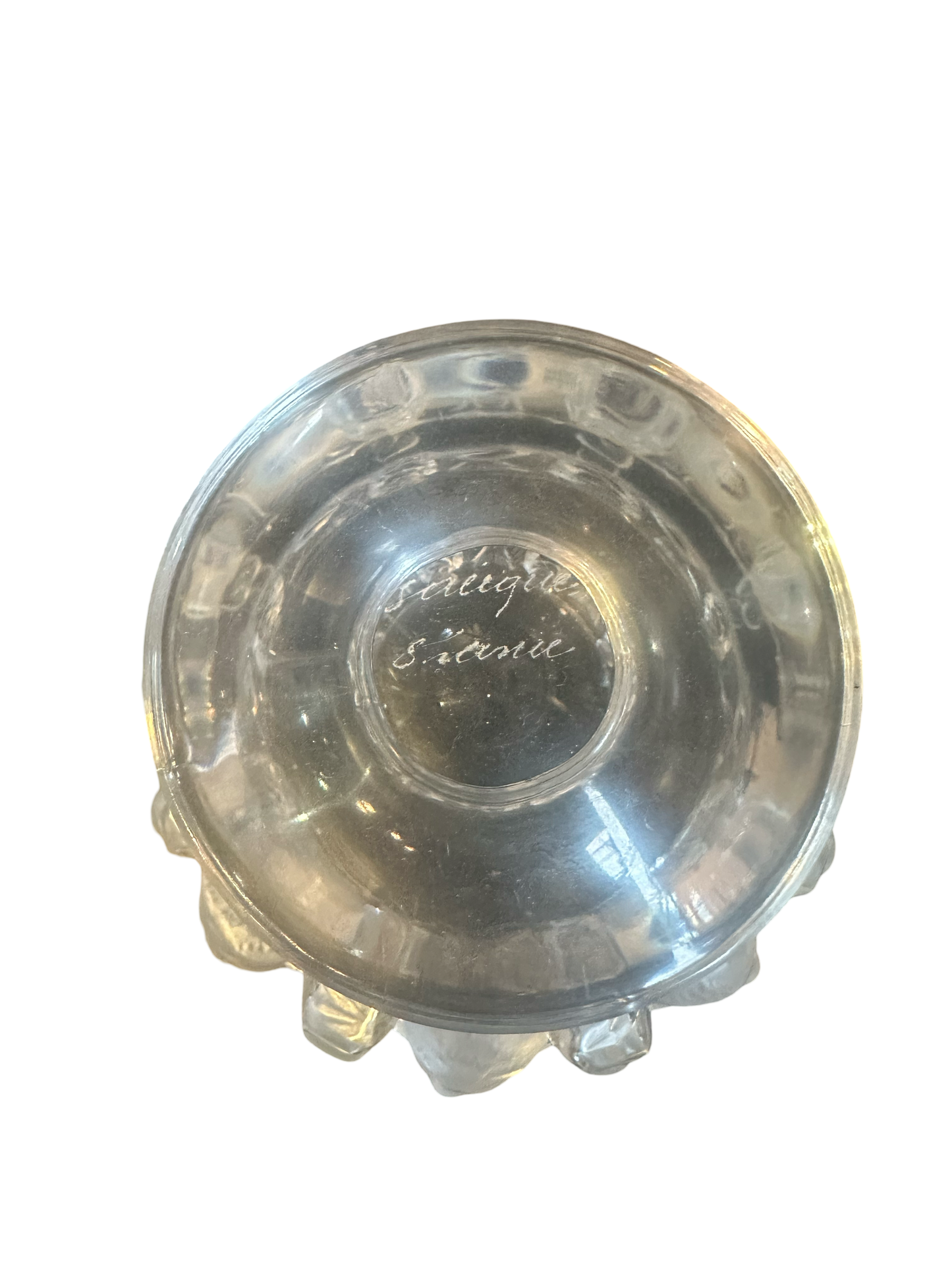 Vintage Dampierre Lalique Crystal Vase