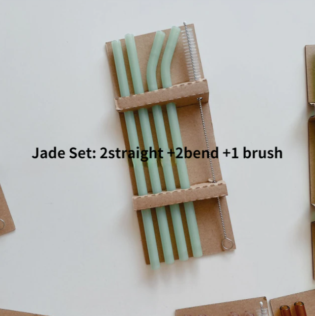 Set of 4 Glass Straws