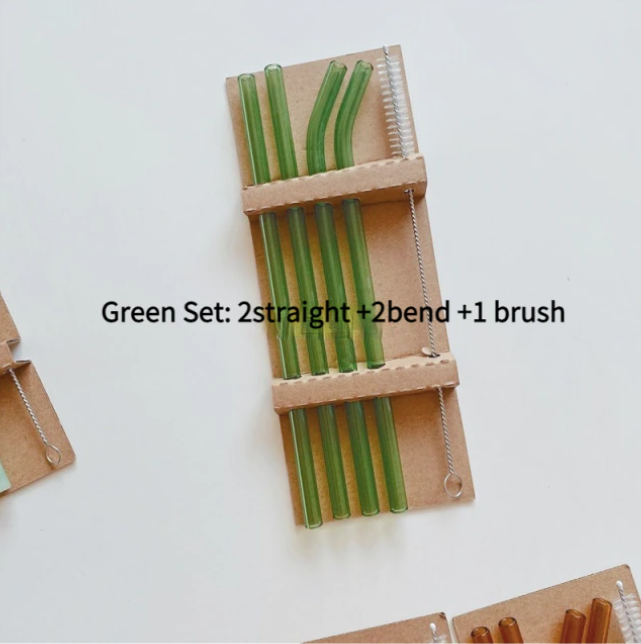 Set of 4 Glass Straws