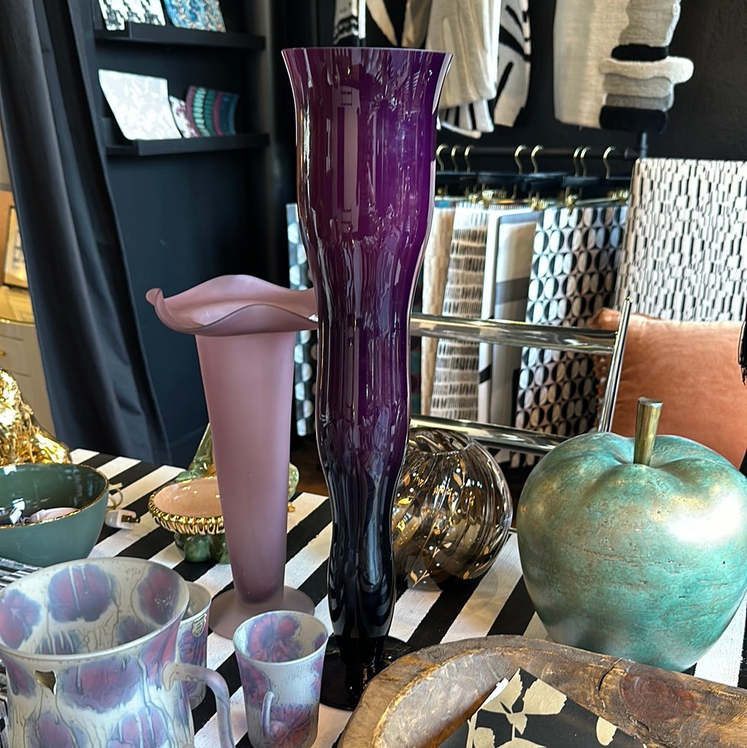 Purple Glass Wiggle Vase