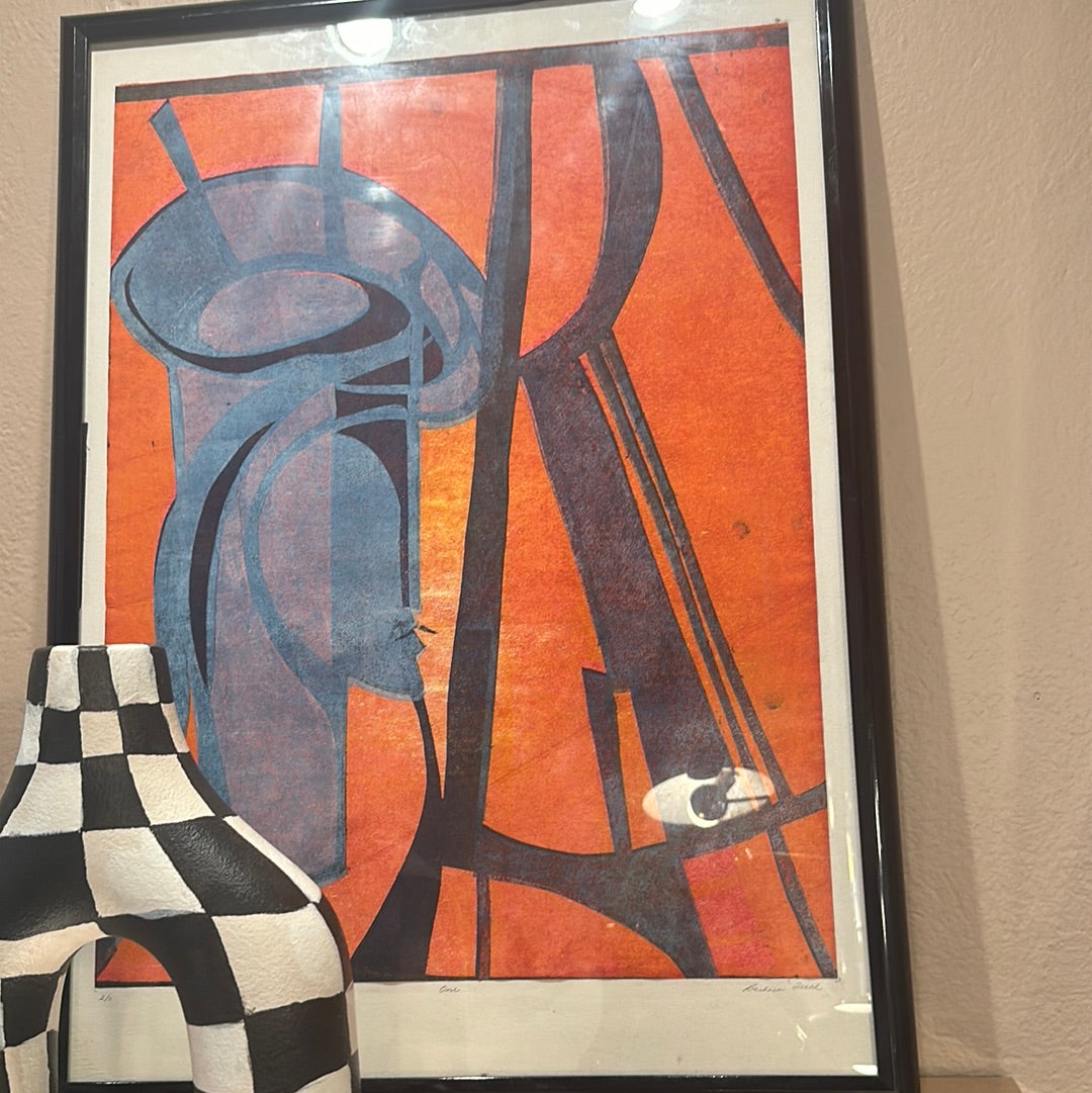 Orange abstract art