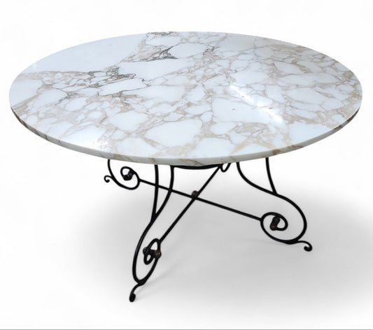round marble dining table