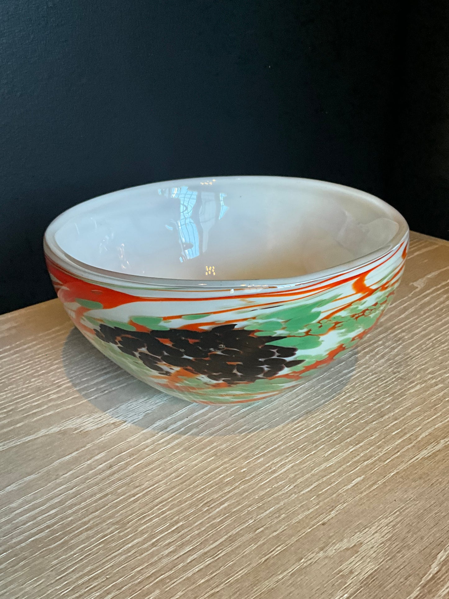 Hand-blown Murano glass bowl