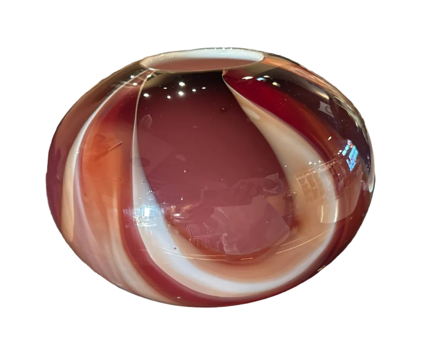 Maroon Swirl Vase