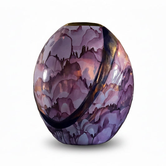 Purple Watercolor Large Vase
