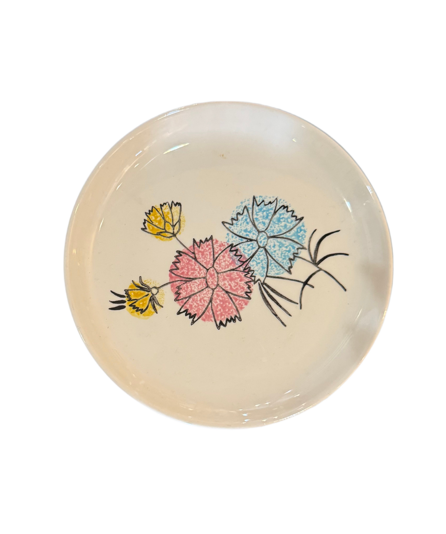 1950’s Flower China (set of 6 + platter)
