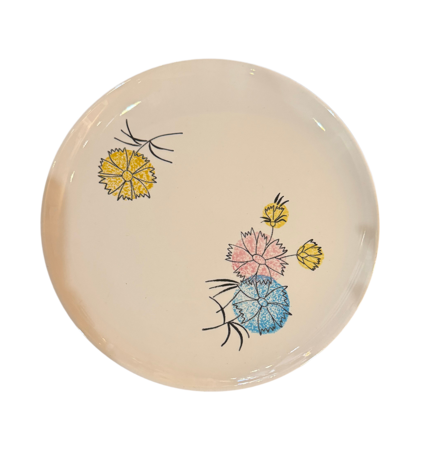 1950’s Flower China (set of 6 + platter)