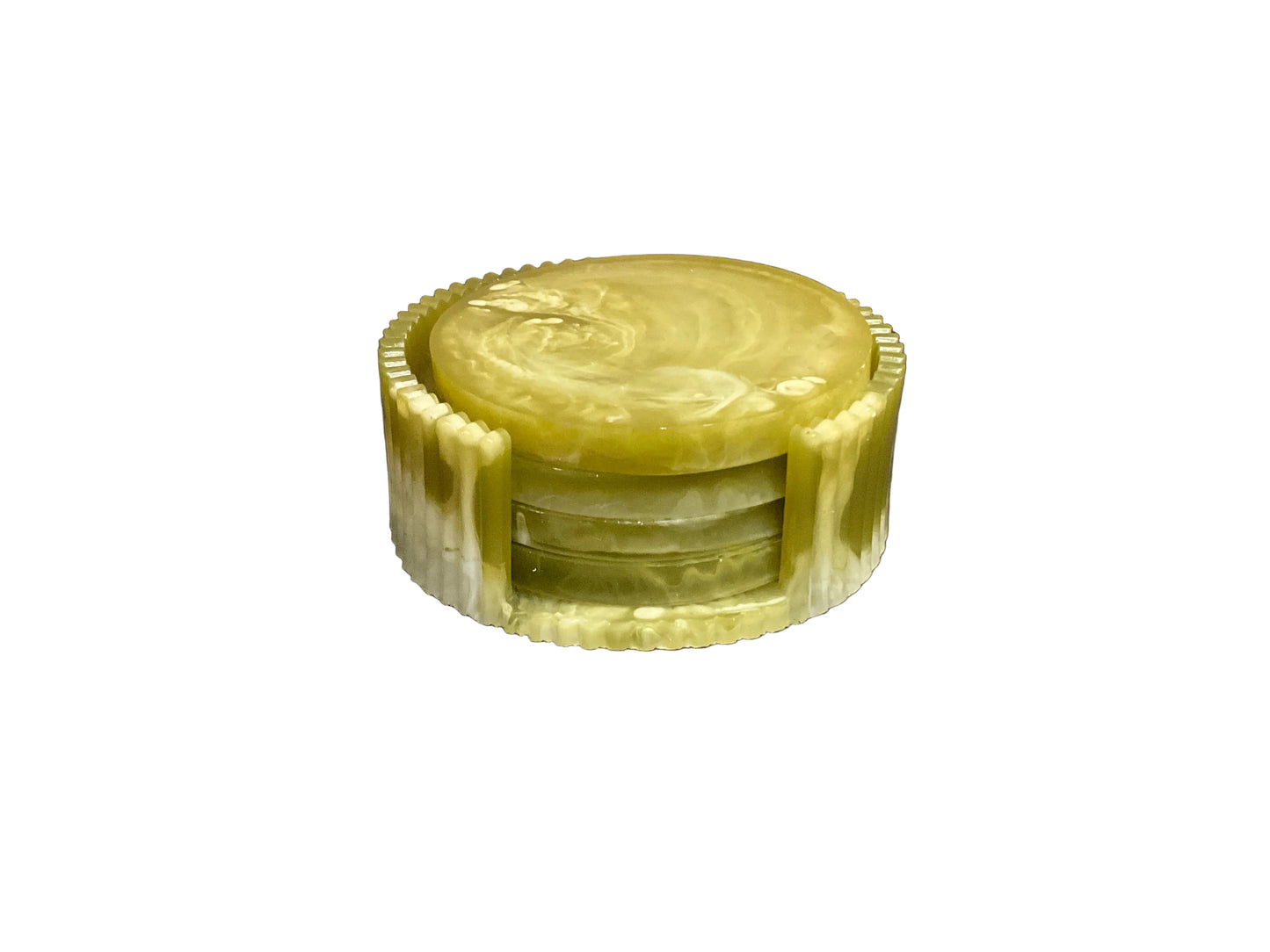 Audri | Coasters Fluted Holder Handmade Table, Barware Decor