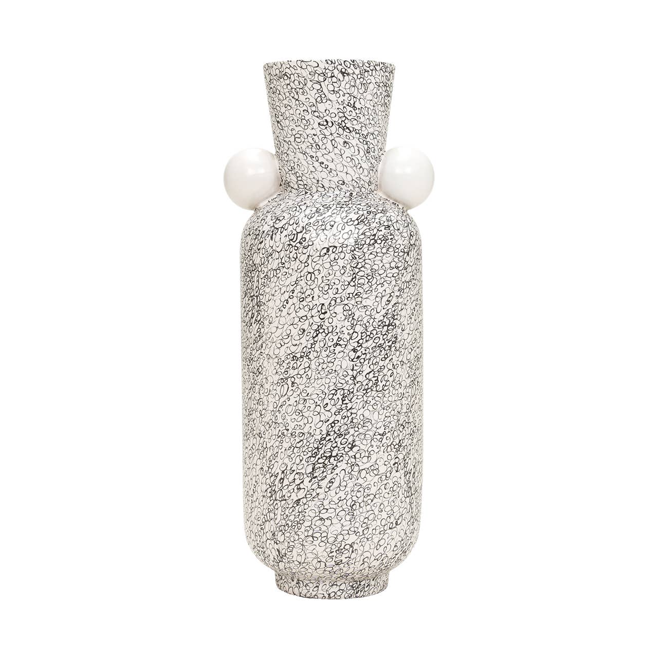 Kavana Decor Eridan vase with a sleek, modern design in neutral tones, perfect for decorative floral arrangements.