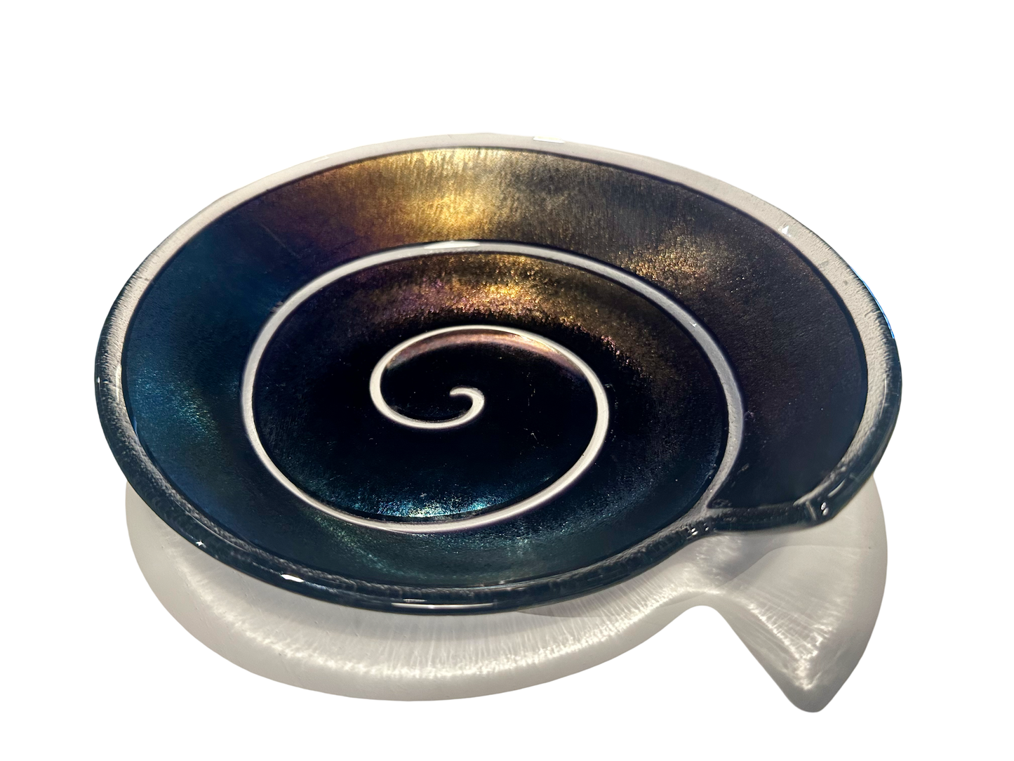 Swirly Carnival Glass Platter