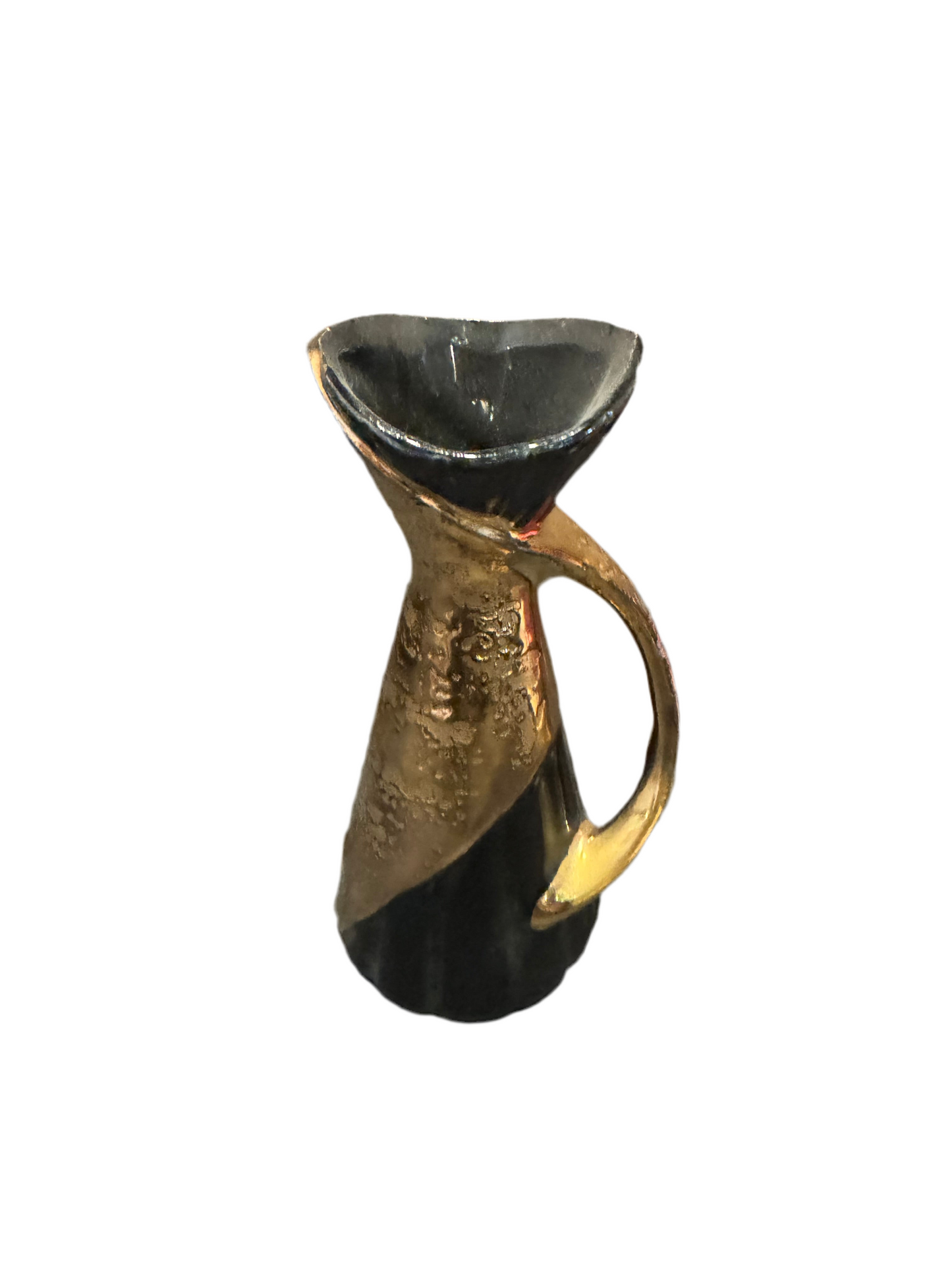 Black and Gold Handle Vase