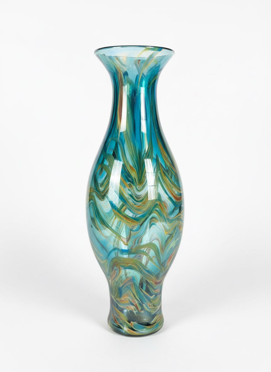 Blue Swirl Vase