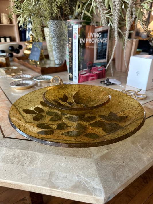 Lucite Chip Dip Platter