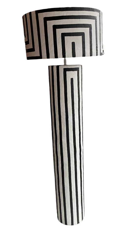 French Hand Painted Floor Lamp