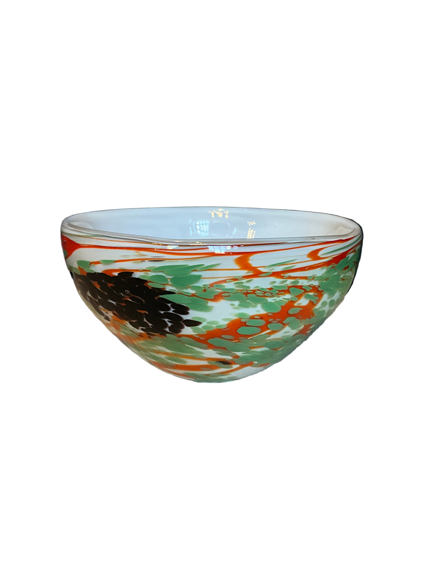 Hand-blown Murano glass bowl