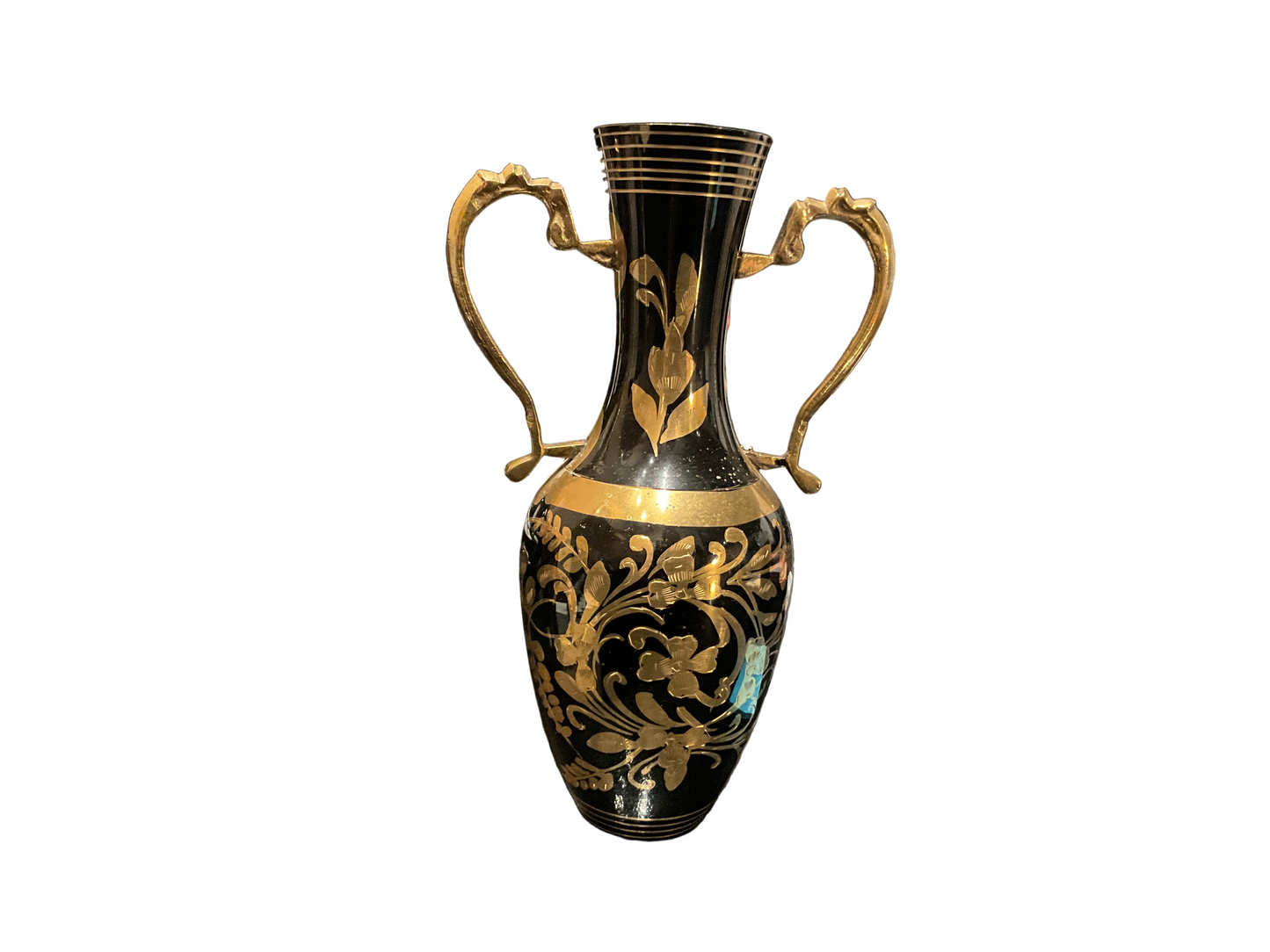 Vintage Black and Gold Vase