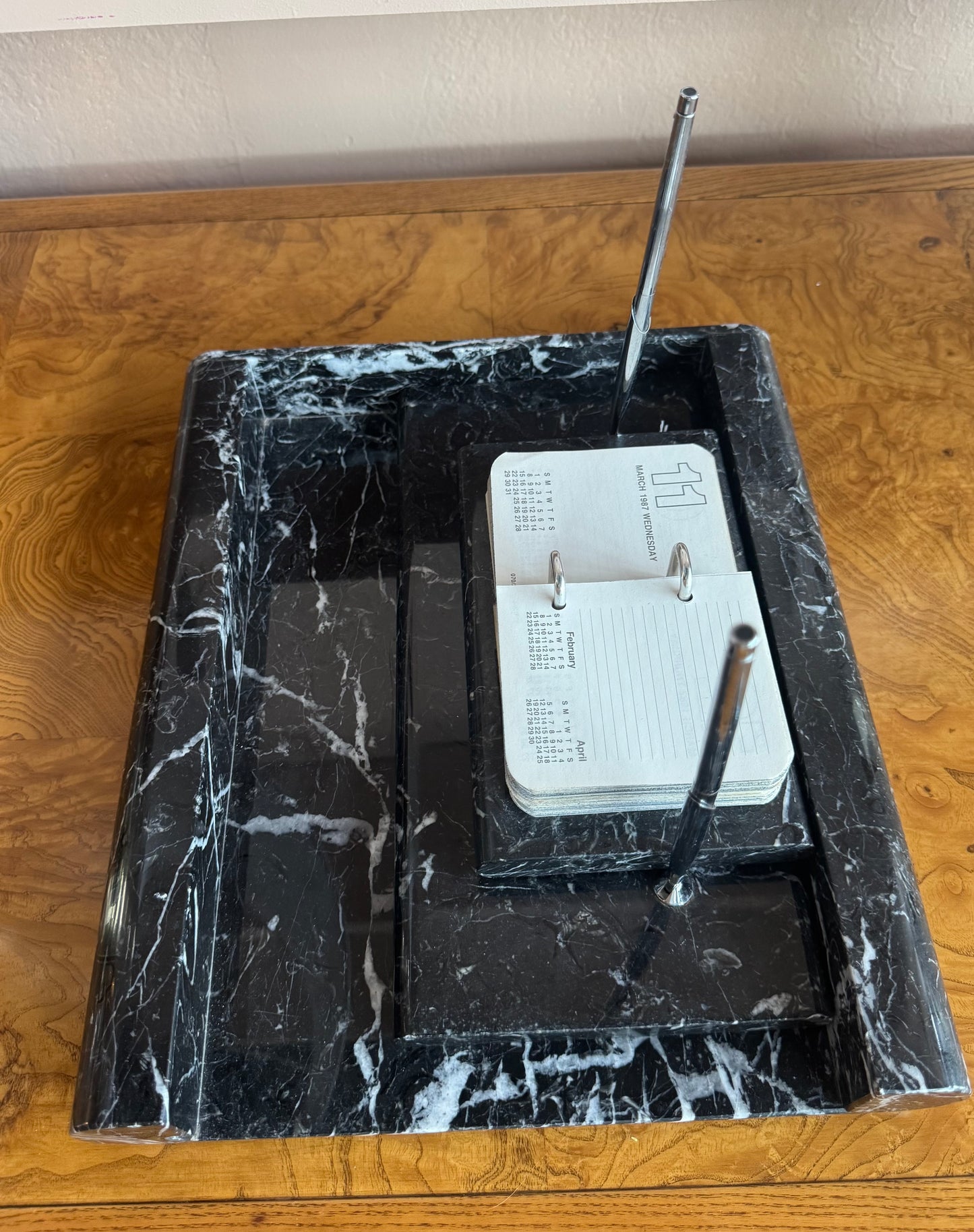 3 Piece Marble Desk Set