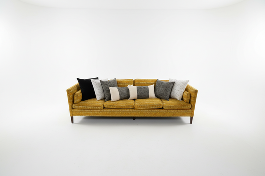 Geometric yellow sofa