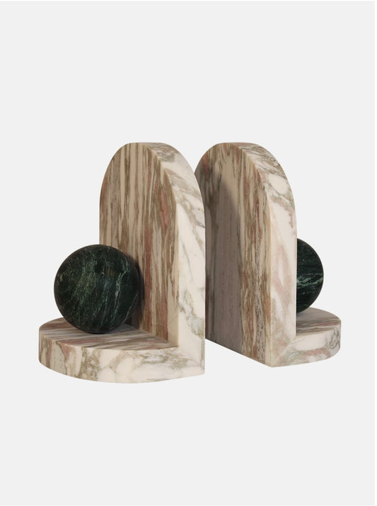 Blitz Marble Bookends Verde & Rose