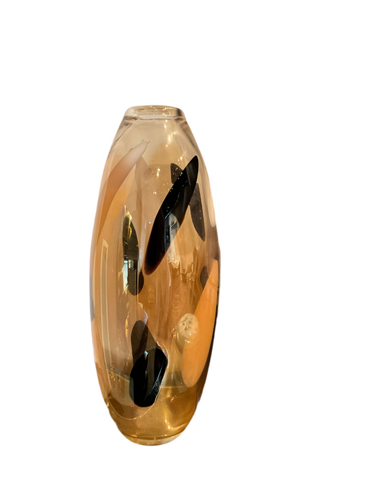 Vintage Peachy Hand Blown Vase