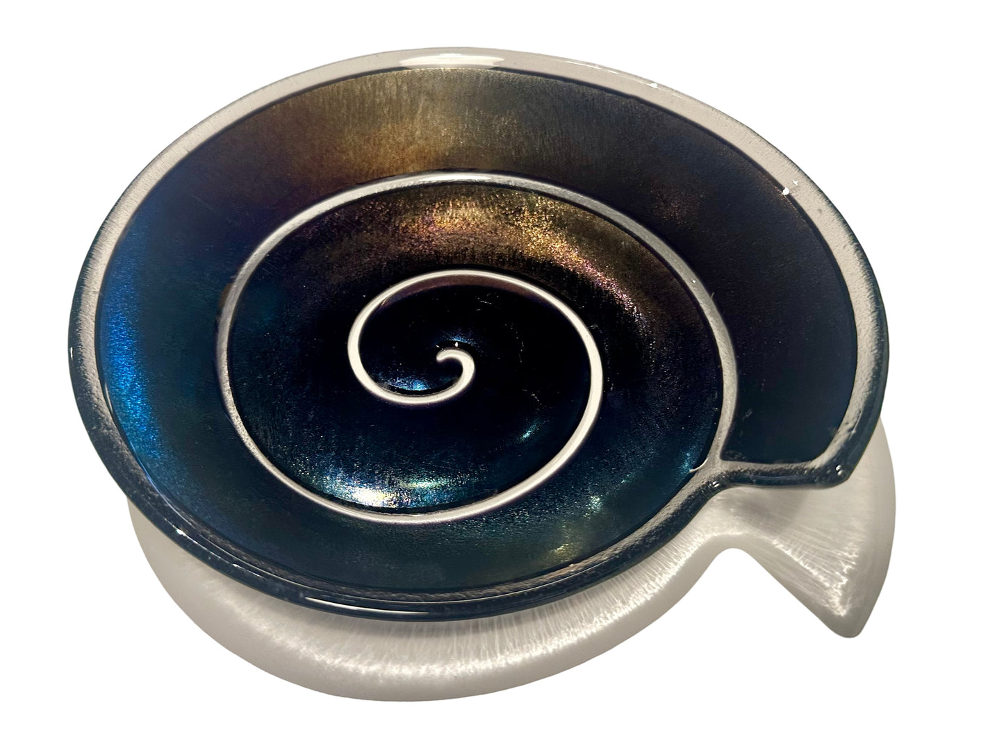 Swirly Carnival Glass Platter