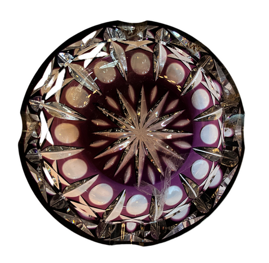 Vintage Bohemian Crystal Ashtray
