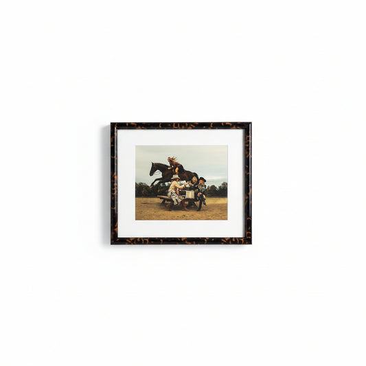 Horse Picnic photograph framed