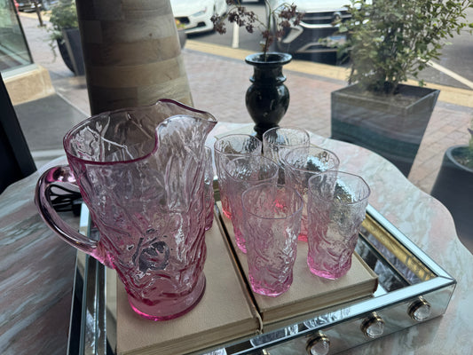 Pink Driftwood Glass Set