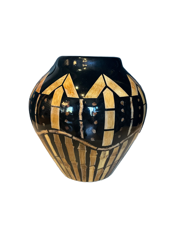 Black and Gold Vintage Harris Vase
