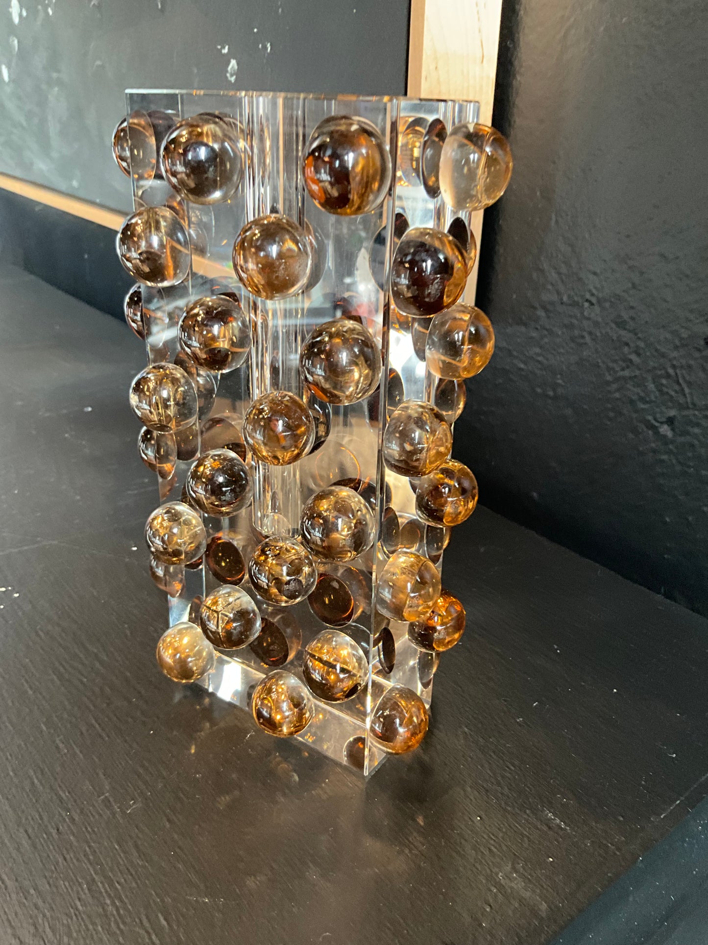 French transparent ball vase
