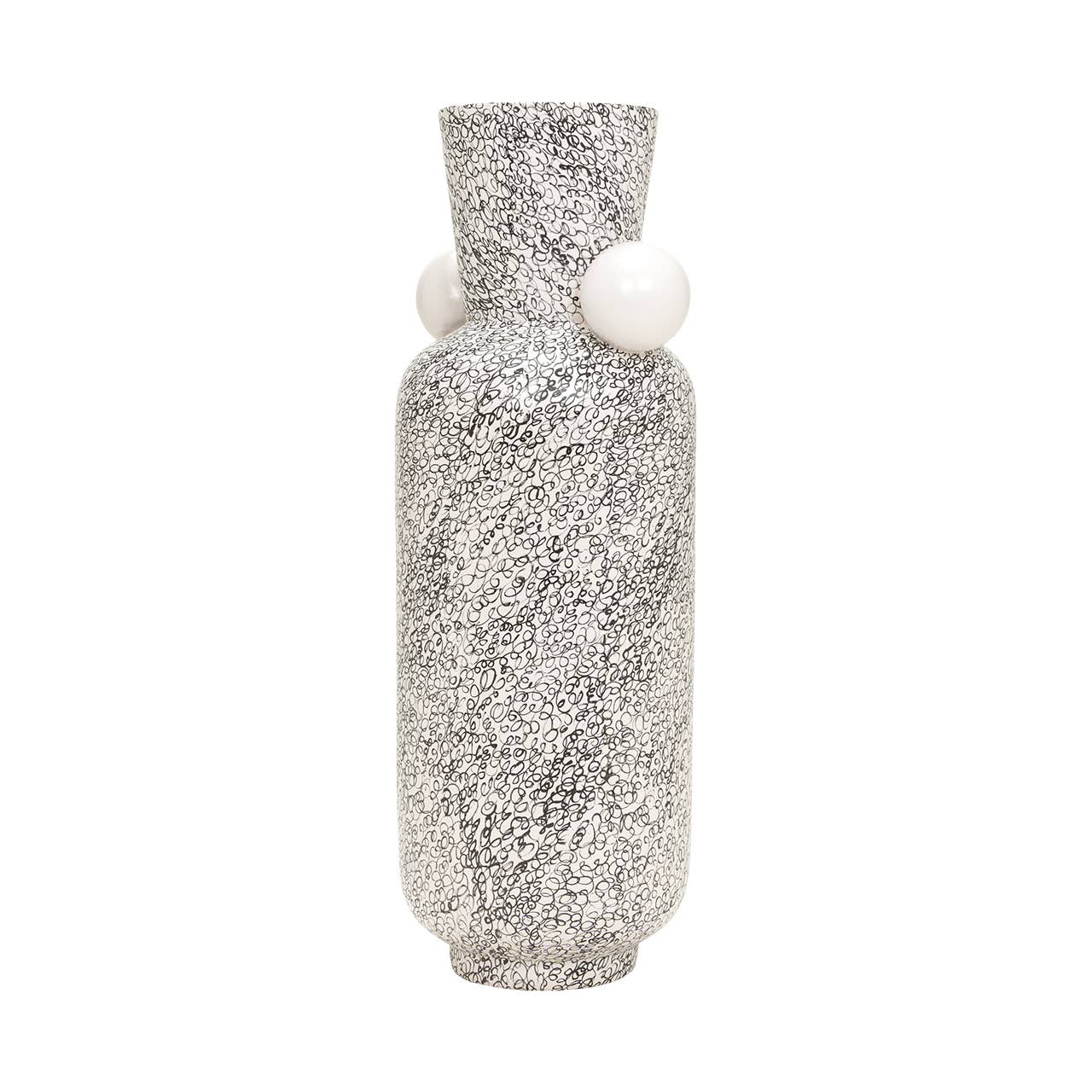 Kavana Decor Eridan Vase with a sleek, modern design in a neutral finish, perfect for contemporary floral arrangements.