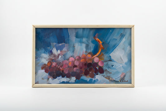 Framed painting of grapes 