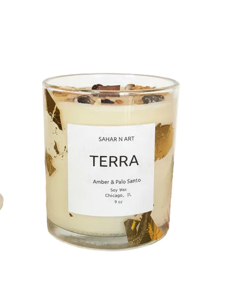 Ozmun Home Sahar N Art Candle with intricate design, showcasing a stylish decorative candle for home ambiance.