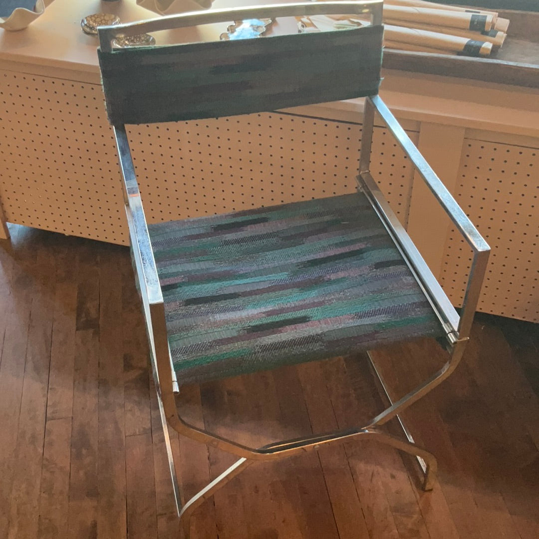 Vintage 1970s Chrome Director Chairs