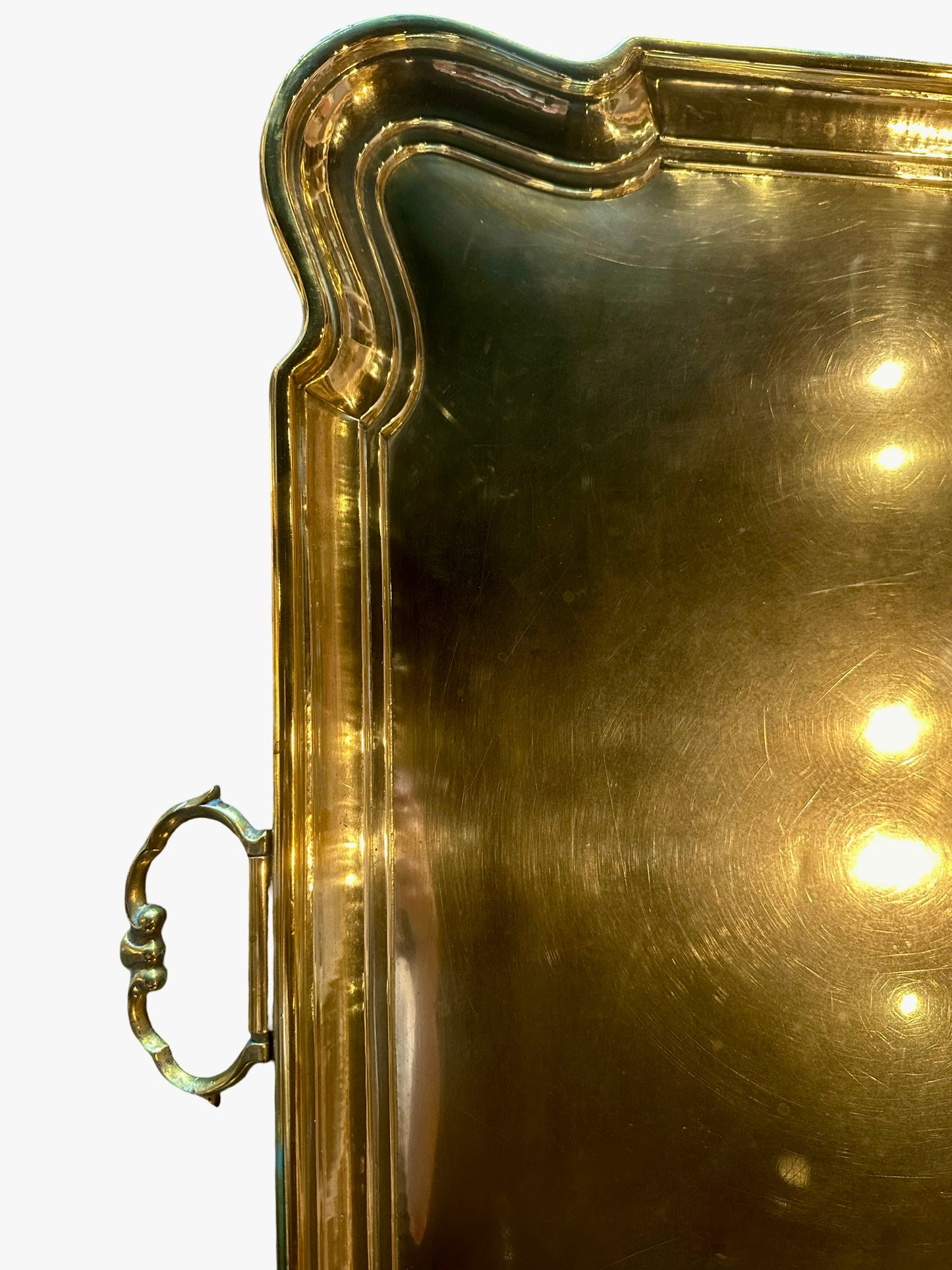 Massive Vintage Brass Tray