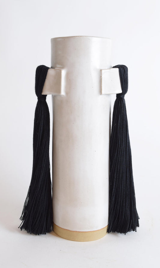 Karen Tinney White + Black Vase