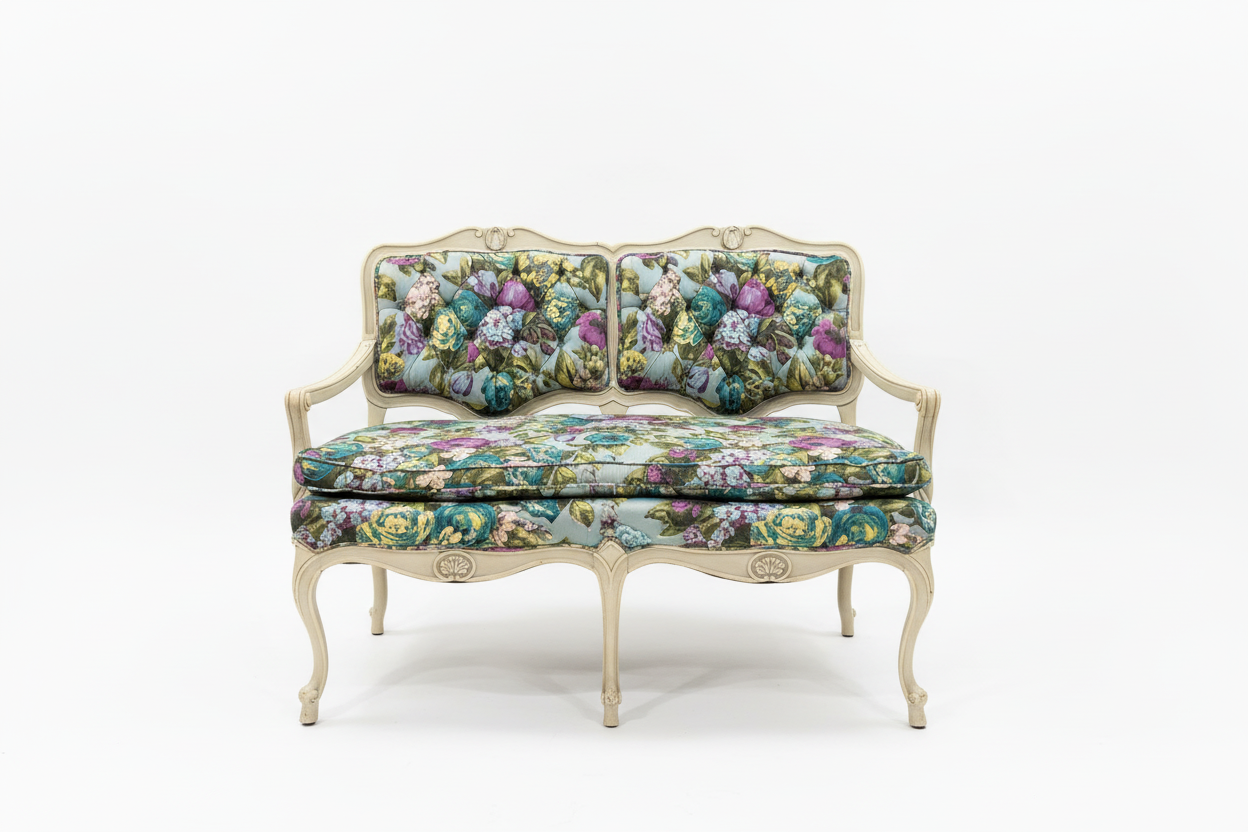 Flower small loveseat bench