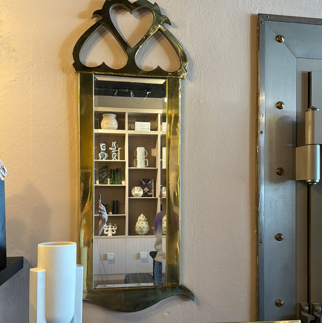 Brass Heart Mirror